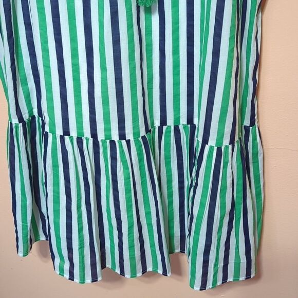 J. Crew Factory Green and White Sleeveless Sundress - Picture 5 of 12